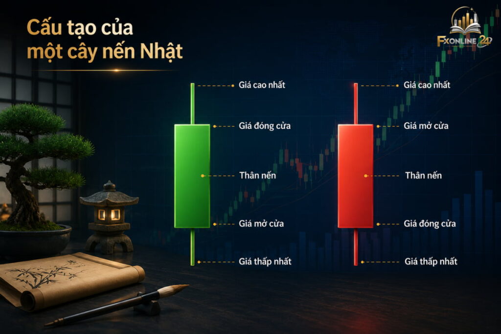 Cấu tạo của một cây nến Nhật
