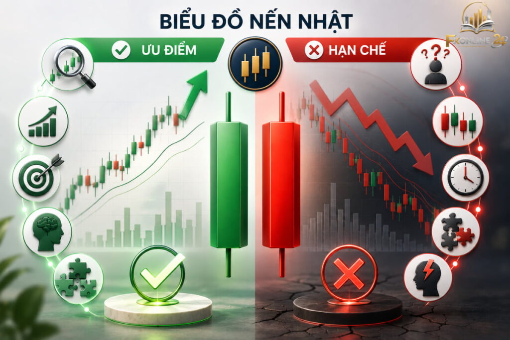 Ưu điểm và hạn chế của biểu đồ nến Nhật