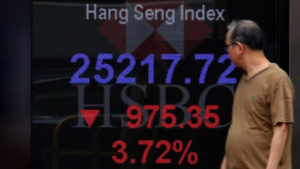 Chỉ số Hang Seng của thị trường chứng khoán Hồng Kông. Ảnh: Reuters.