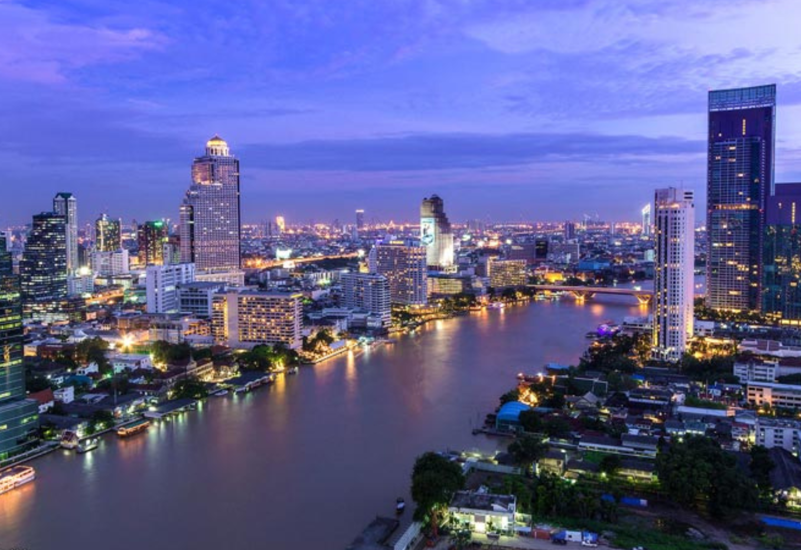 Dòng sông Chao Phraya chảy qua Bangkok