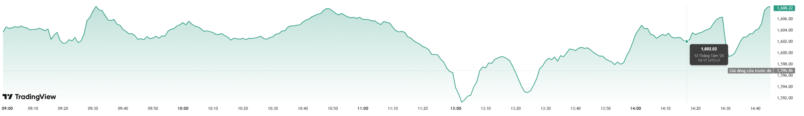 Biểu đồ VN-Index 12/08/2025