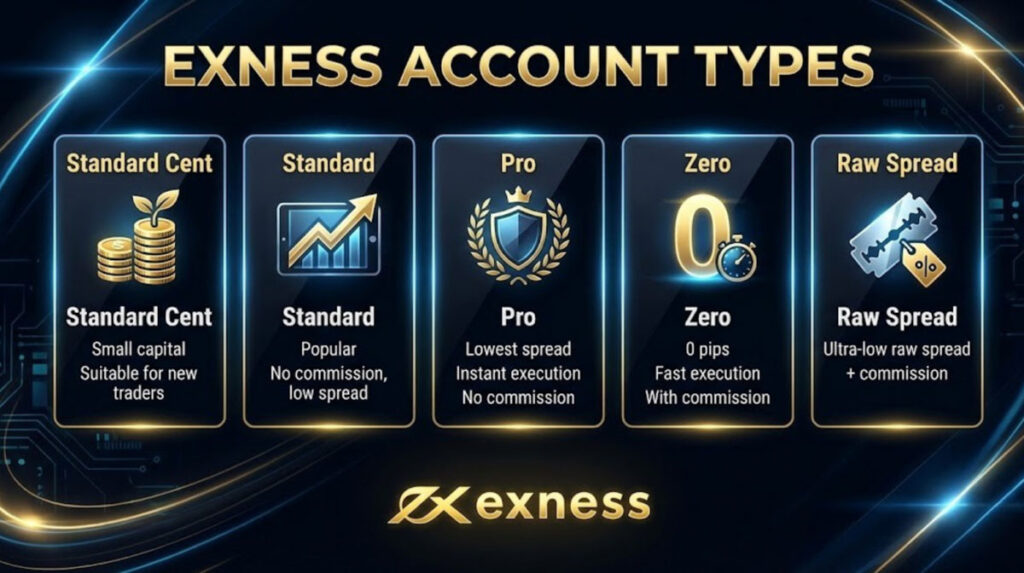 Các loại tài khoản exness