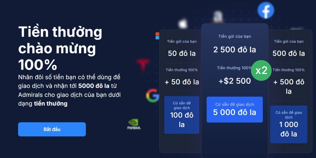 Admiral Markets – Bonus 100% Welcome Bonus lên tới 5.000 USD - Admiral Markets