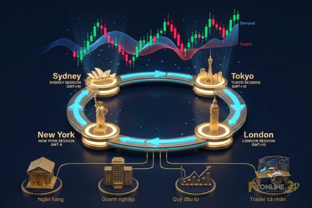 Cơ chế hoạt động Forex trong tuần