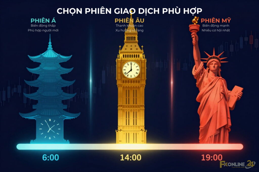 Chọn phiên giao dịch phù hợp