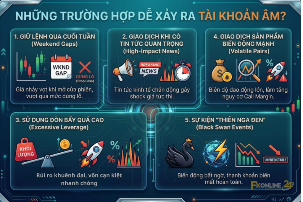 Những trường hợp nào dễ xảy ra tài khoản âm