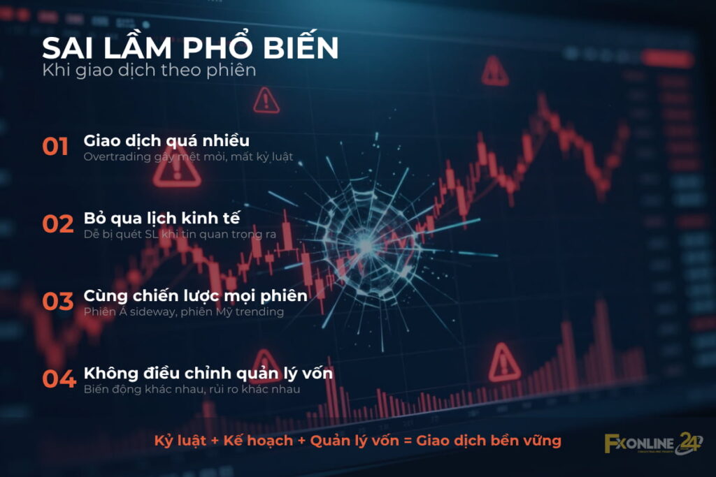 Sai lầm phổ biến khi giao dịch theo phiên