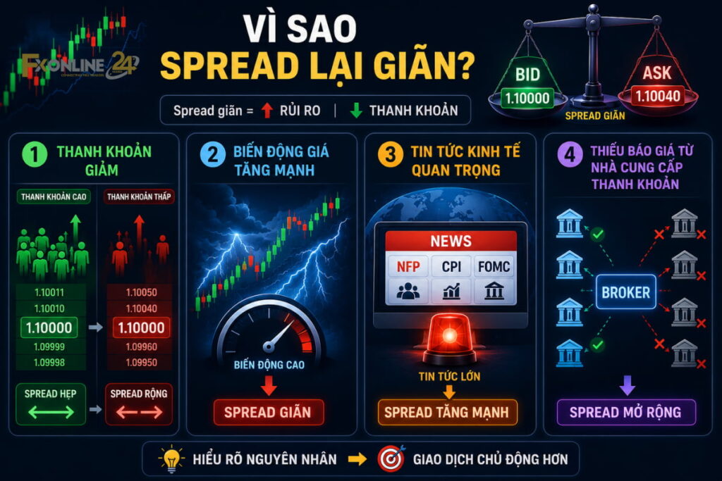Vì sao spread lại giãn