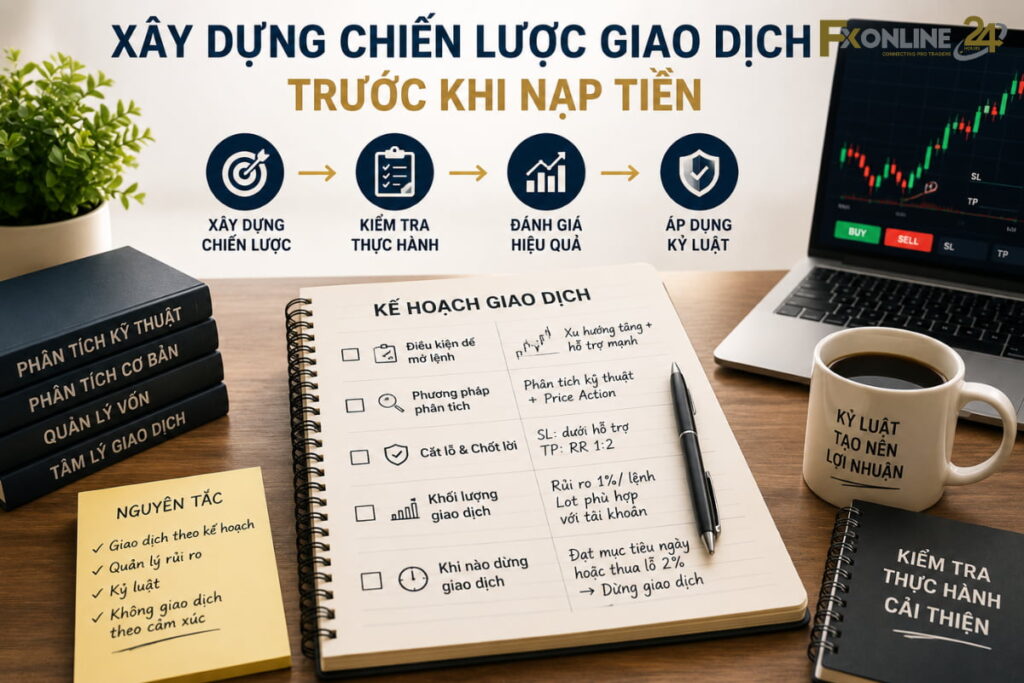 Xây dựng chiến lược giao dịch trước khi nạp tiền